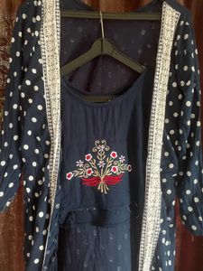 Ethnic Crop Top And Koti