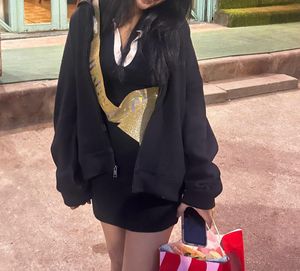 Stylish Black K-drama style midi bodycon