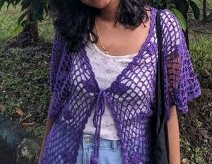 Crochet Tie-Up Shrug
