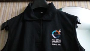 Black Sleeveless Polo Shirt