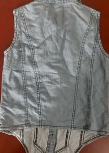 Sleeveless Denim Jacket ( 10-14 yr girls)