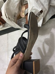 Black Block Heel Sandals