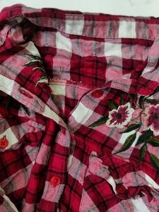Embroidered Shrug Like Shirt