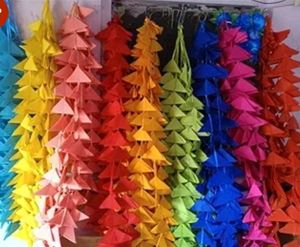 4 Triangle Cloth Garland For Diwali Decorations