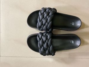 Braided Black Slides