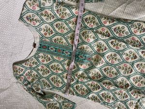 Boat Motif &amp; Floral Print Kurta
