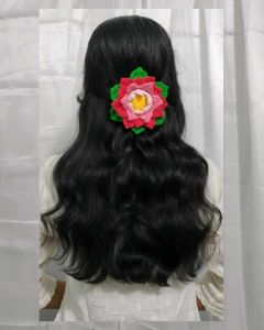 Lotus crochet hair clip