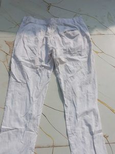 White Casual Pants