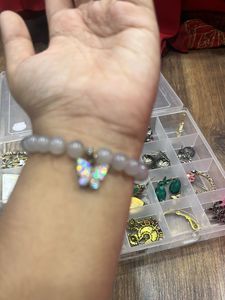 Butterfly Charm Beaded Bracelet