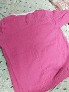 Pink Top with White Trim