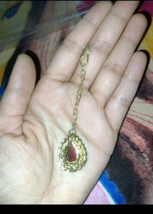 White And Red Colour Diamond Necklace