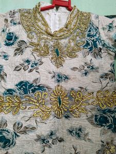 Party Wear Stones Heavy Work Long Frock For Girls