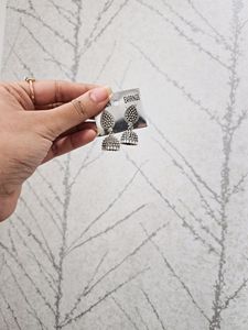 Ser Of Three Oxidized Silver Earrings
