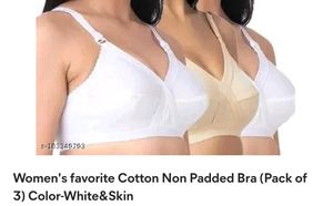 Cotton Non Padded Bras (Pack of 3)