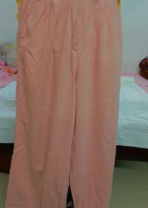 LINEN PANTS PEACH COLOUR