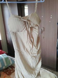 Elegant Beige Mini Dress