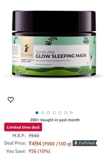 PILGRIM Spanish Squalane(Plant)Glow Sleeping Mask