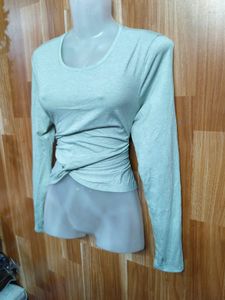 Twist Front Long Sleeve Top