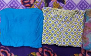 Short kurti with palazo and dupatta