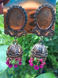 Boho Bronze Jhumka Earrings