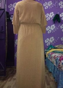 Elegant Gold Maxi Dress