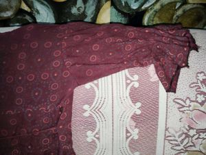 Maroon Printed Dress