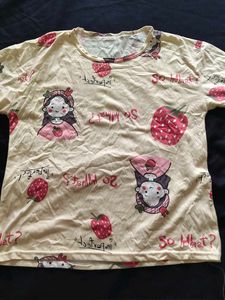 Cute Cartoon Print Tee - 40