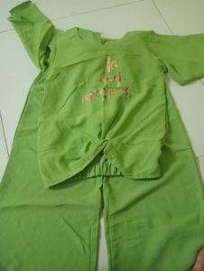 Green Wide Leg Pants &amp; Top Set