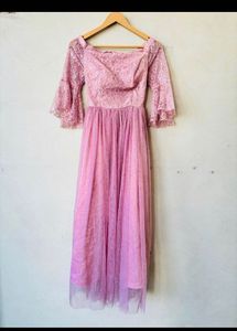 Tulle Bridesmaid Pink Gown Type Dress