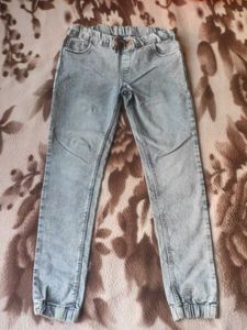 Acid Wash Denim Joggers