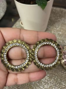 Statement Circle Earrings And A Dangler Combo