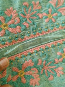 It&#39;s a Handworked Kurti.Bottle Green Colour.