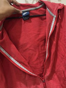 Nike Red Full-Zip Hoodie