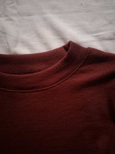 Brown Ribbed Top