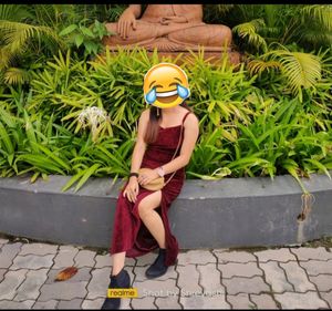 Hot Maroon Side Slit Dress