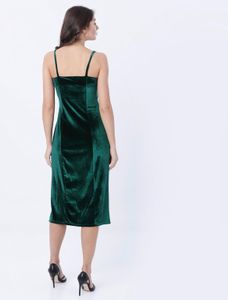 Tokyo Talkies Emerald Green Velvet Slip Dress XL