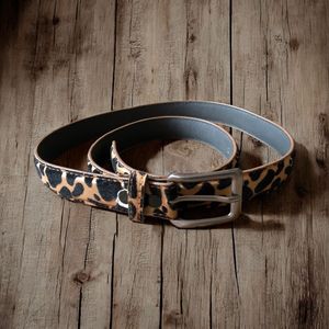 Animal print FAUX leather belt