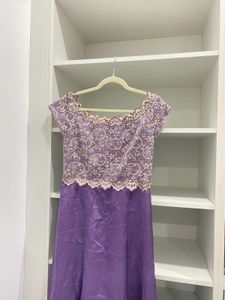 Lavender Lace Embroidered Gown