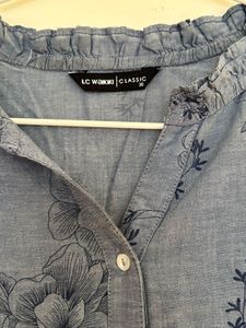 Floral Print Button-Down Top