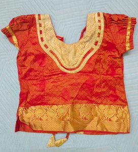Orange Silk Gown