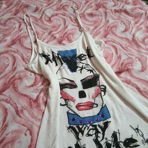 2000s Emo Long Body Fitted Top