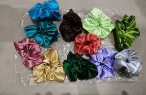 Satin Scrunchies combo of 10
