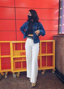 High Waisted Wide Leg White Pants