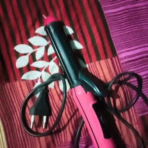 Pink Hair Curler and straightener