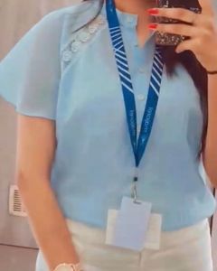 Blue Top With Cute Design