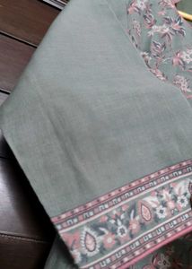 Elegant Light Green Cotton Printed Kurta Set