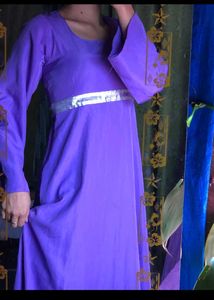Elegant Purple Ethnic Gown(customised)