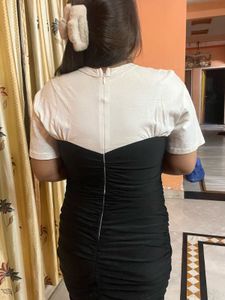 Korean Black Bodycon Mini Dress