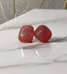 2 Piece Rose Quartz Crystal Tumbles