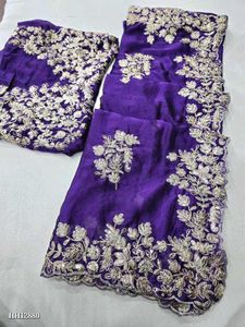 Silk Embroidery Saree With Stitch Blouse